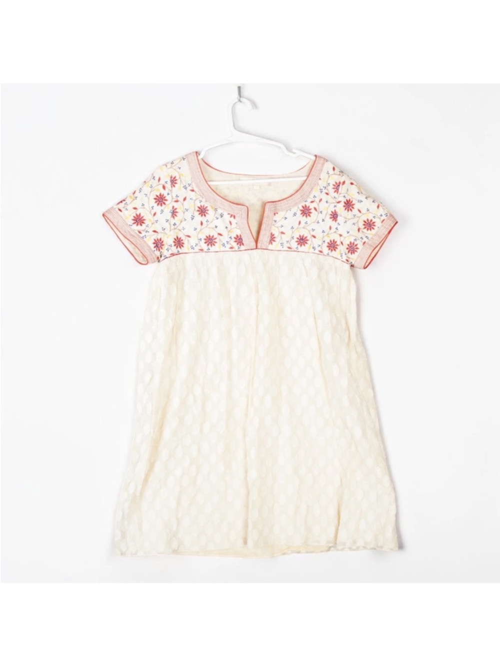 PAYAL JAIN Anthropologie embroidered Floral Aurora shift dress Medium Lined
